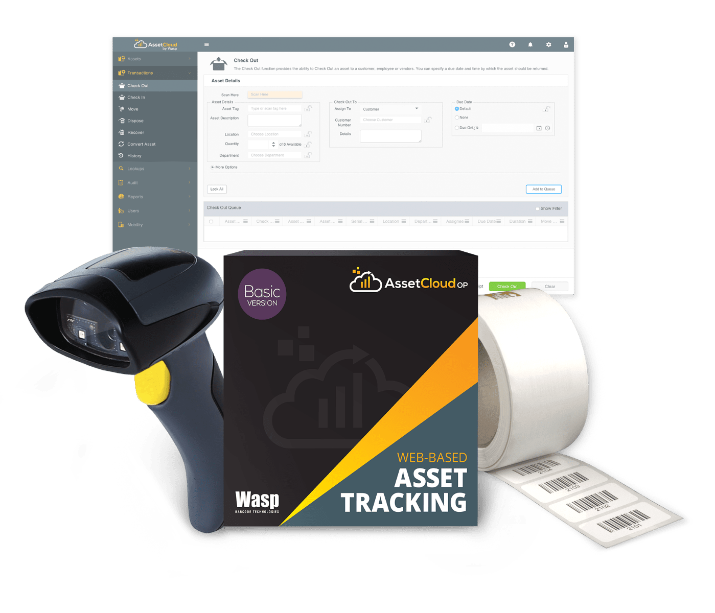 Wasp AssetCloudOP Basic - 1 user w/WWS650 and Asset Tags