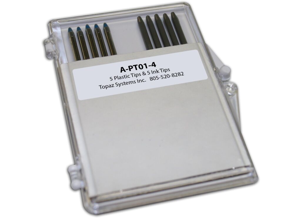 Topaz Pen Tips - 5 ink and 5 gray plastic