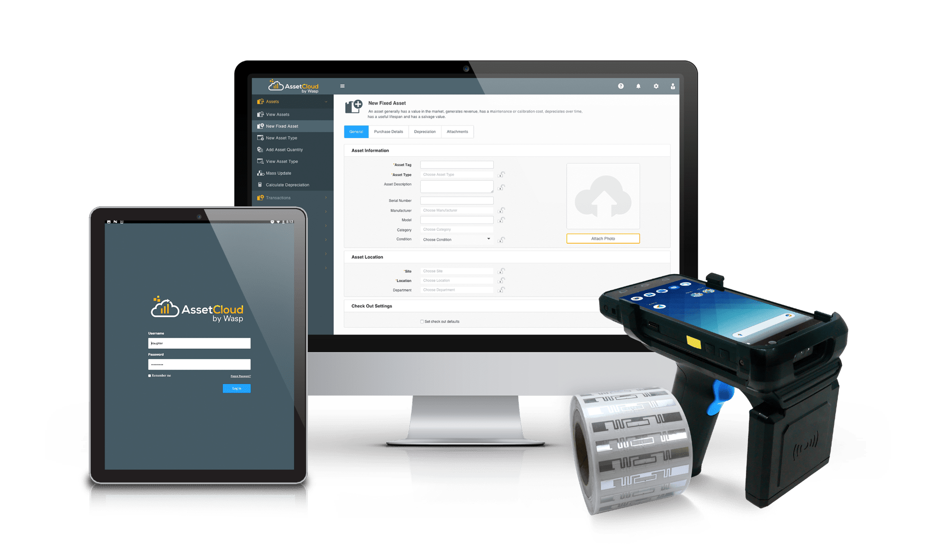 Wasp Asset Cloud Complete + AssetCloud-RFID, (5 Users, 1 Year Subscription)